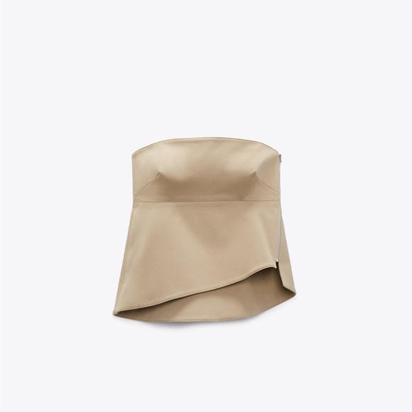 Zara Light Whiskey Asymmetric Hem Bustier - Picture 13 of 15